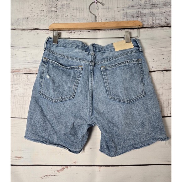 Everlane Womens Shorts Size 25 The Denim Short Organic Cotton Distressed - Picture 2 of 6